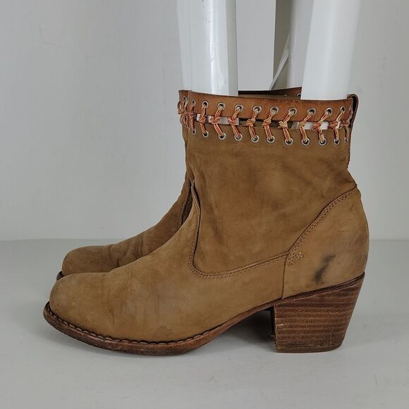 Rag & Bone Tan Leather Women's Booties - Picture 2 of 16